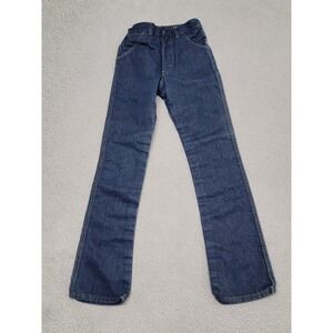 Vintage Key Apparel Denim Jeans Girls 14 Slim‎ (22x29) Blue Straight Talon 70s
